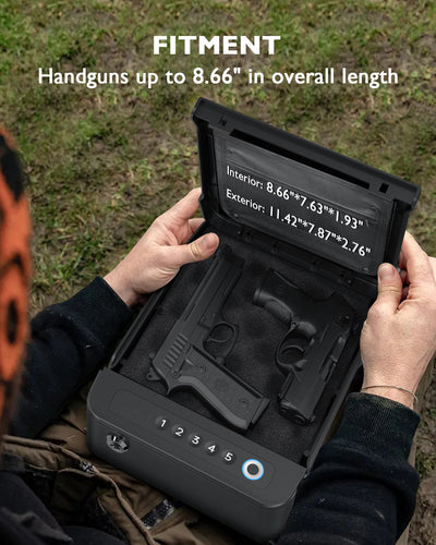 AINIRO Biometric Portable Gun Safe for Pistols