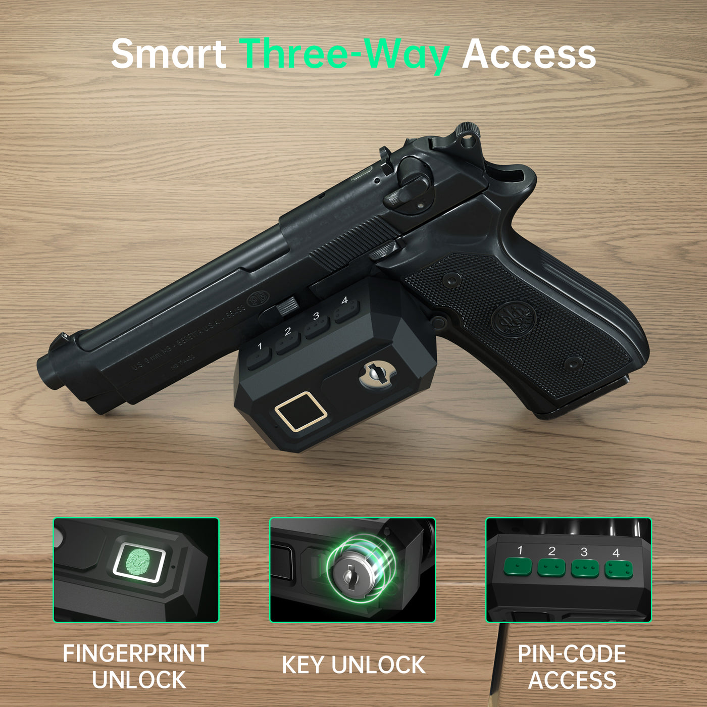 AINIRO Biometric Fingerprint Gun Trigger Lock