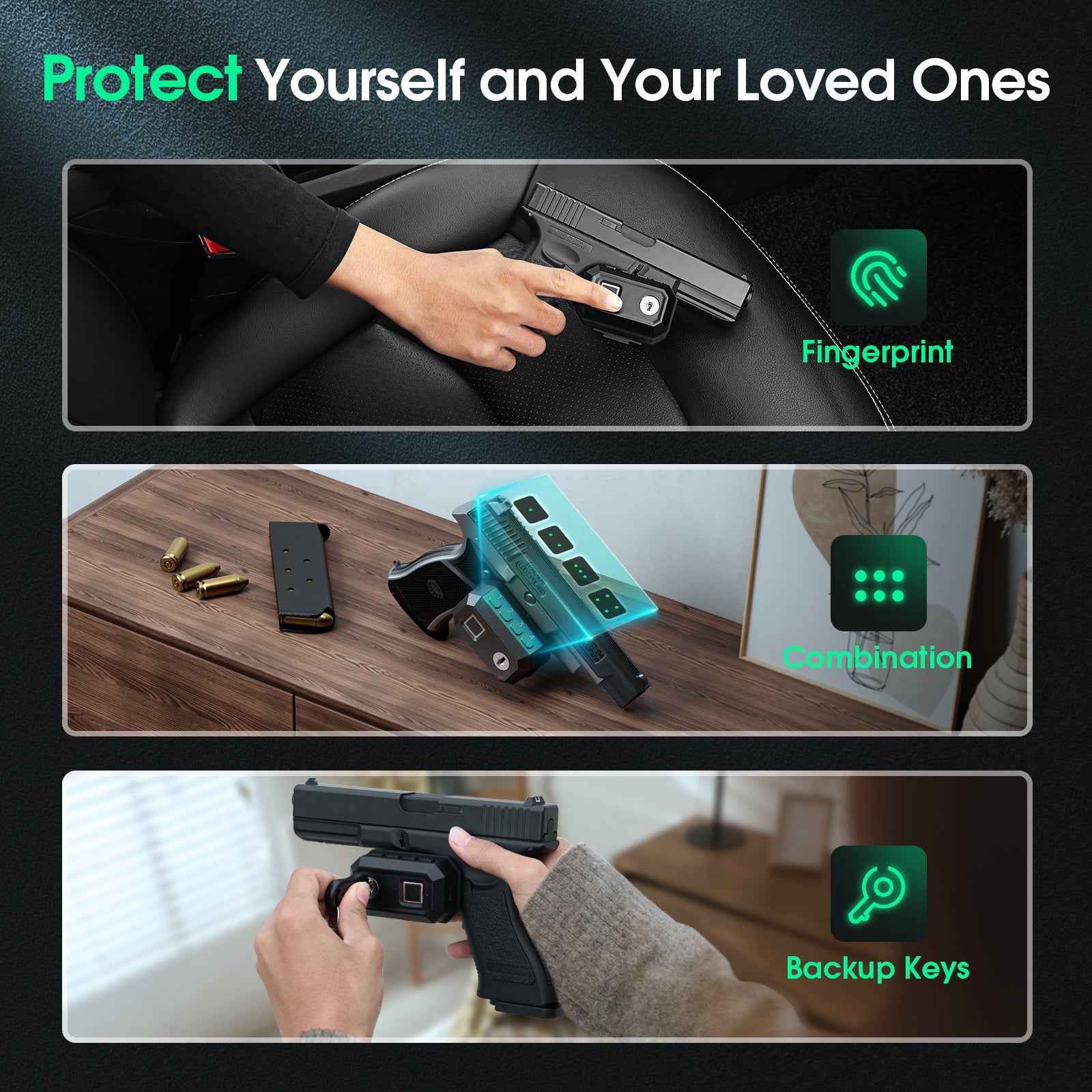 Extra Safe Trigger AINIRO Biometric Gun Trigger Lock (Free Shipping) – ainiro